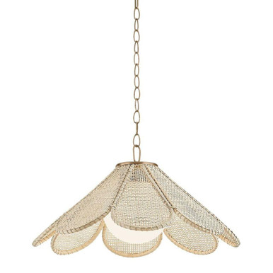 Petal 1 Light Pendant 12.5 Inch Tall and 24 Inch Wide by Troy - F3324-PBR