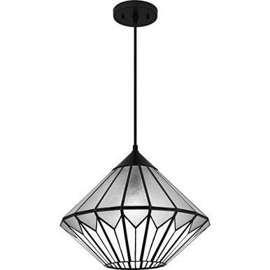 Olivier 1 Light Pendant 12.75 Inch Tall and 15 Inch Wide by Quoizel - TF6813MBK