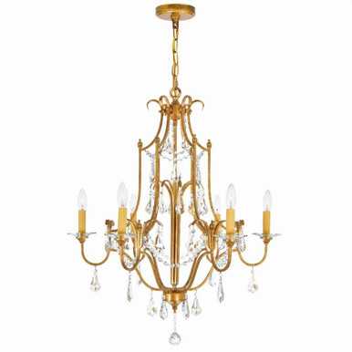Electra 6 Light Large Chandelier by CWI - 9836P28-6-125