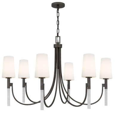 Eloura 15W 6 LED Chandelier 26 Inch Tall and 40 Inch Wide by Quoizel - ELOU5040IN