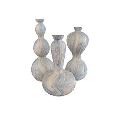 Calm Sea 7 Inch Vase (Set of 3) by Currey Company - 1200-0740