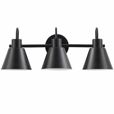Westley 3 Light Bath Vanity 8.25 Inch Tall and 21.5 Inch Wide by Dainolite - WES-203W-MB