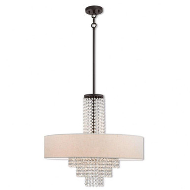 Carlisle 5 Light Medium Crystal Chandelier by Livex - 51114-92