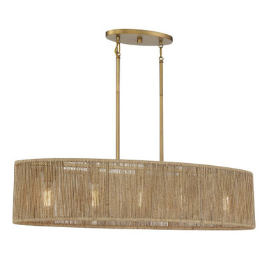 Ashe 5 Light Small Linear Chandelier by Savoy House - 1-1738-5-320