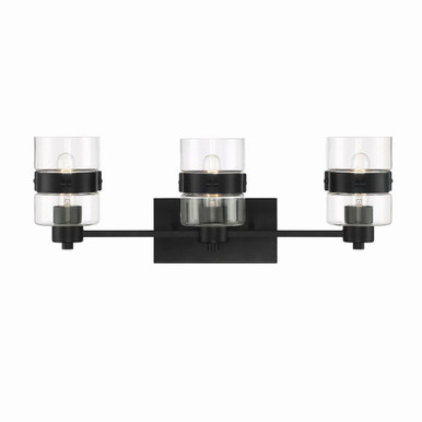 Midnight La 3 Light Vanity Light by Designers Fountain - d222m-3b-mb