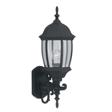 Triverton 1 Light Outdoor Wall Lantern 21.5 Inch Tall by Designers Fountain - 2422-bk