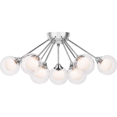 Spellbound 9 Light 23 Inch Wide Semi Flush Mount by Quoizel - PCSB1722C