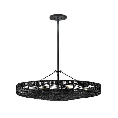 Ophelia 30W Six LED Large Pendant by Hinkley - 42303BK-BK