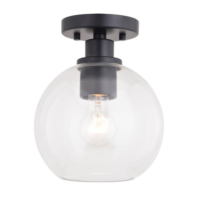 Marshall 1 Light Semi Flush Mount 9.75 Inch Tall and 8 Inch Wide by Vaxcel - C0304