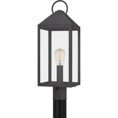 Thorpe  1 Light Outdoor Post Lantern made with Coastal Armour by Quoizel  - TPE9008MB