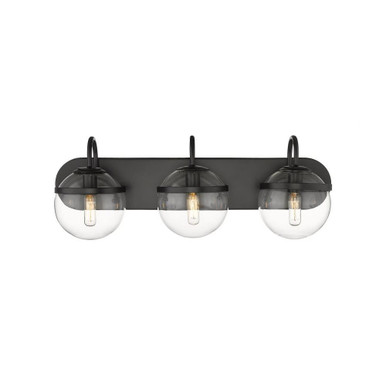 Sands 12W 3 LED Light Vanity Light by Innovations - 350-3W-BK-CL
