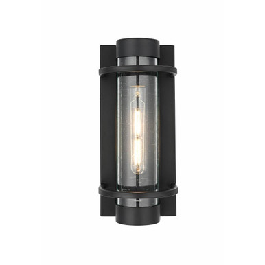 Parrish 1 Light Outdoor Wall Sconce 12.5 Inch X 5.5 Inch Wide by Elegant - OD368W13BK