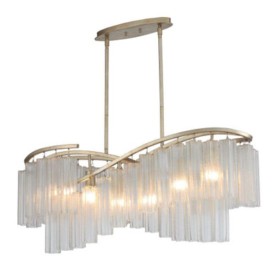 Victoria 6 Light Small Linear Chandelier by Maxim - 39579WFLGS