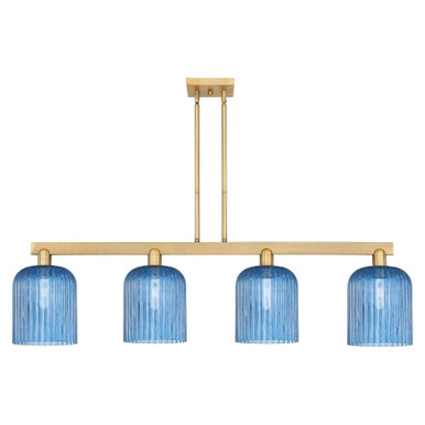 Bridal Veil 4 Light Stem Hung Island 13.5 Inch X 50.75 Inch by Innovations - 716-4I-CB-G559-8BL