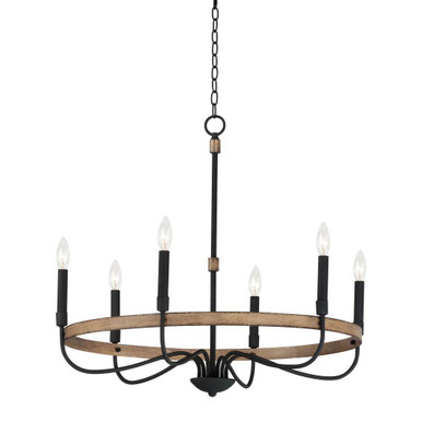 Franklin 6 Light Large Chandelier by Maxim - 14446DWBK