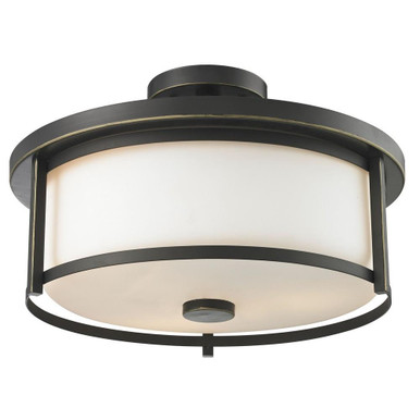 Savannah 3 Light 15.75 Inch Wide Fusion Semi Flush Mount by Z-Lite - 412SF-6