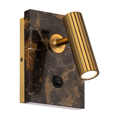 Nexus 5.7W 1 LED Adjustable Wall Sconce by Modern Forms - BL-54307-BK/AB