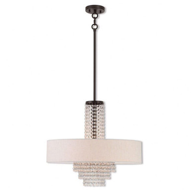 Carlisle 4 Light 18 Inch Wide Semi Flush Mount by Livex - 51097-92