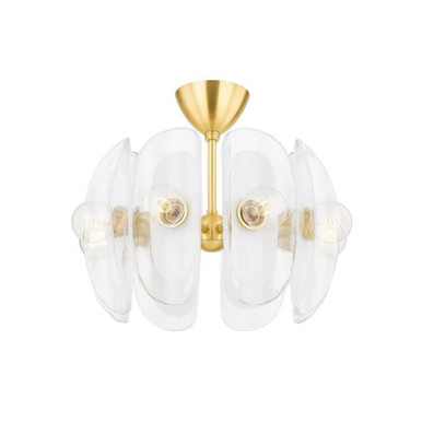 Hilo 8 Light 22 Inch Wide Semi Flush Mount by Hudson Valley - 9122-AGB