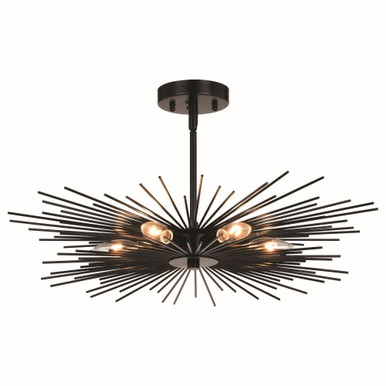 Nikko 6 Light 24 Inch Wide Semi Flush Mount by Vaxcel - C0256