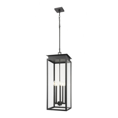 Nova 5 Light Outdoor Chain Mount Pendant 35 Inch Tall By Z-Lite - 5018CHXL-BK