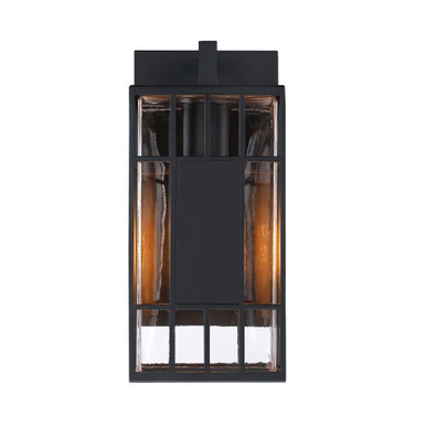 Edgehill 1 Light Outdoor Wall Mount 14 Inch Tall by Designers Fountain - D351M-14EW-BK