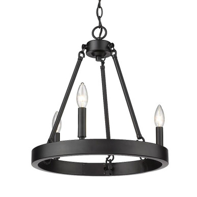 Alastair 3 Light Small Chandelier by Golden - 1017-3 BLK