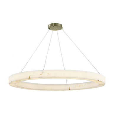 LumenAria Medley 86W 1 LED Ring Pendant 52 Inch Wide by Justice Design - FAL-8227-BRSS