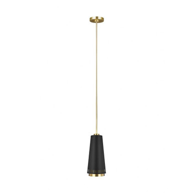 Carter 1 Light Small Pendant by Visual Comfort Studio - ep1091mbk