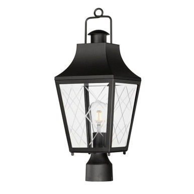 Storybook 1 Light Outdoor Post Lantern 21.25 x 8 Inches by Maxim - 30360CLBK