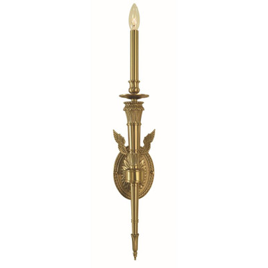Napoleonic 1 Light Wall Sconce 26 Inch and 5 Inch Wide by Framburg - 5941 BR
