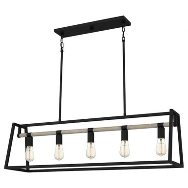 Tippet 5 Light Oversized Linear Chandelier by Quoizel - TPT142MBK