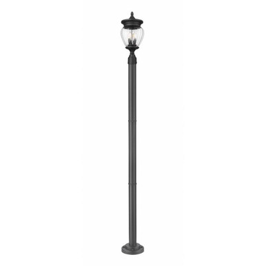 Davina 3 Light Outdoor Post Mount 94 x 9 Inches by Z-Lite - 5016PHMR-567P-BK