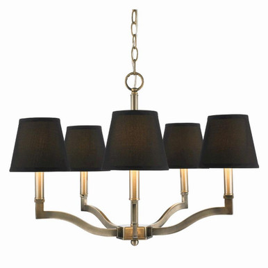 Waverly 5 Light Medium Chandelier by Golden - 3500-5 AB-GRM