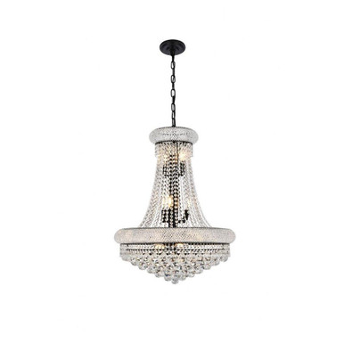 Primo 14 Light Chandelier 32 Inches Tall and 24 Inches Wide by Elegant  - V1800D24BK/RC
