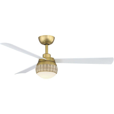 Paget 3 Blade Ceiling Fan with Light Kit 52 Inches Wide by Fanimation - FP6837BSMW