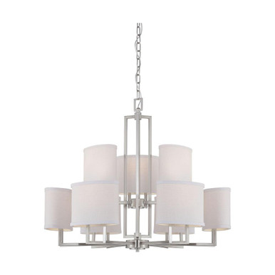 Gemini Nine Light Chandelier 31.25 x 26.5 Inches by Nuvo - 60/4759