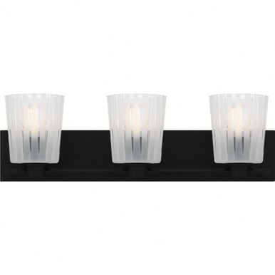 Gray 3 Light Bath Vanity 7.25 Inch Tall and 24 Inch Wide by Quoizel - RAY8624MBK