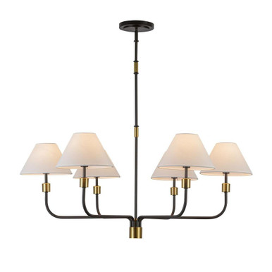 Providence 6 Light Chandelier 17.1 Inch Tall and 42 Inch Wide by Artcraft - AC12036BB