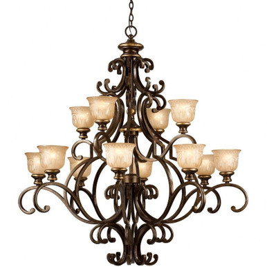 Norwalk 12 Light Oversized 2 Tier Chandelier by Crystorama - 7412-bu