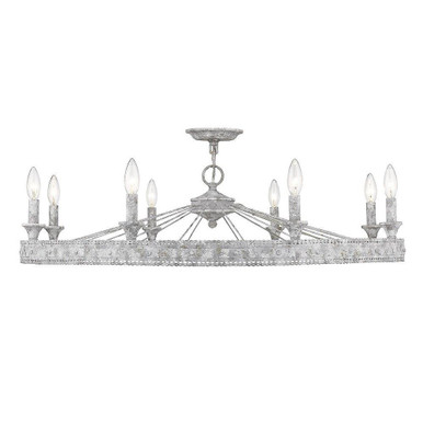 Ferris 8 Light 35.5 Inch Wide Semi Flush Mount by Golden - 7856-8SFOY