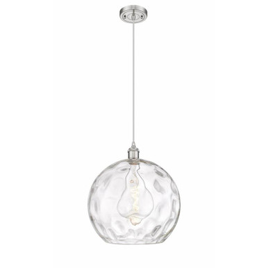 Athens Water Glass 1 Light Brass Medium Pendant by Innovations - 516-1P-SN-G1215-14