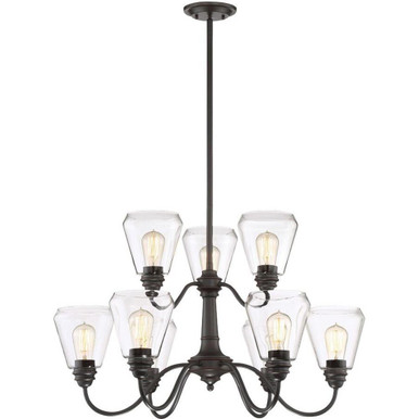 Foundry 9 Light Large 2 Tier Chandelier by Designers Fountain - 90289-sb