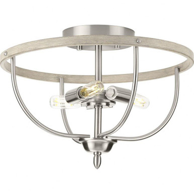 Vinings 3 Light 9.75 Inch Wide Flush Mount by Progress - P350211-009