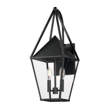 Bavaria 2 Light Outdoor Wall Lantern by Maxim - 3166CLBK