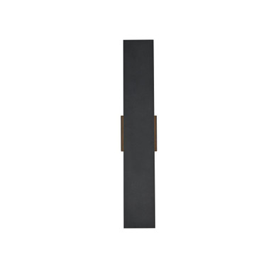 Waylen 20W 2 LED Outdoor Wall Sconce 24 Inch X 4.5 Inch Wide by Elegant - OD506W24BK