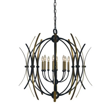 Monique 8 Light Oversized Chandelier by Framburg - 5058 MB/AB
