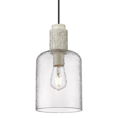 Pedra 1 Light Small Pendant by Golden - 1086-S BLK-HCG
