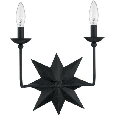 Astro 2 Light Wall Mount 15.25 x 13 Inches by Crystorama - 9232-BK