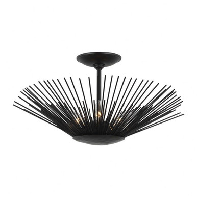 Helios 3 Light 17 Inch Modern Semi Flush Mount by Visual Comfort Studio - AF1083AI